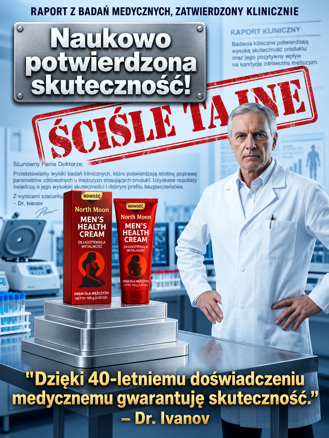 North Moon Men’s Health Cream – Krem do Masażu dla Mężczyzn 100 g