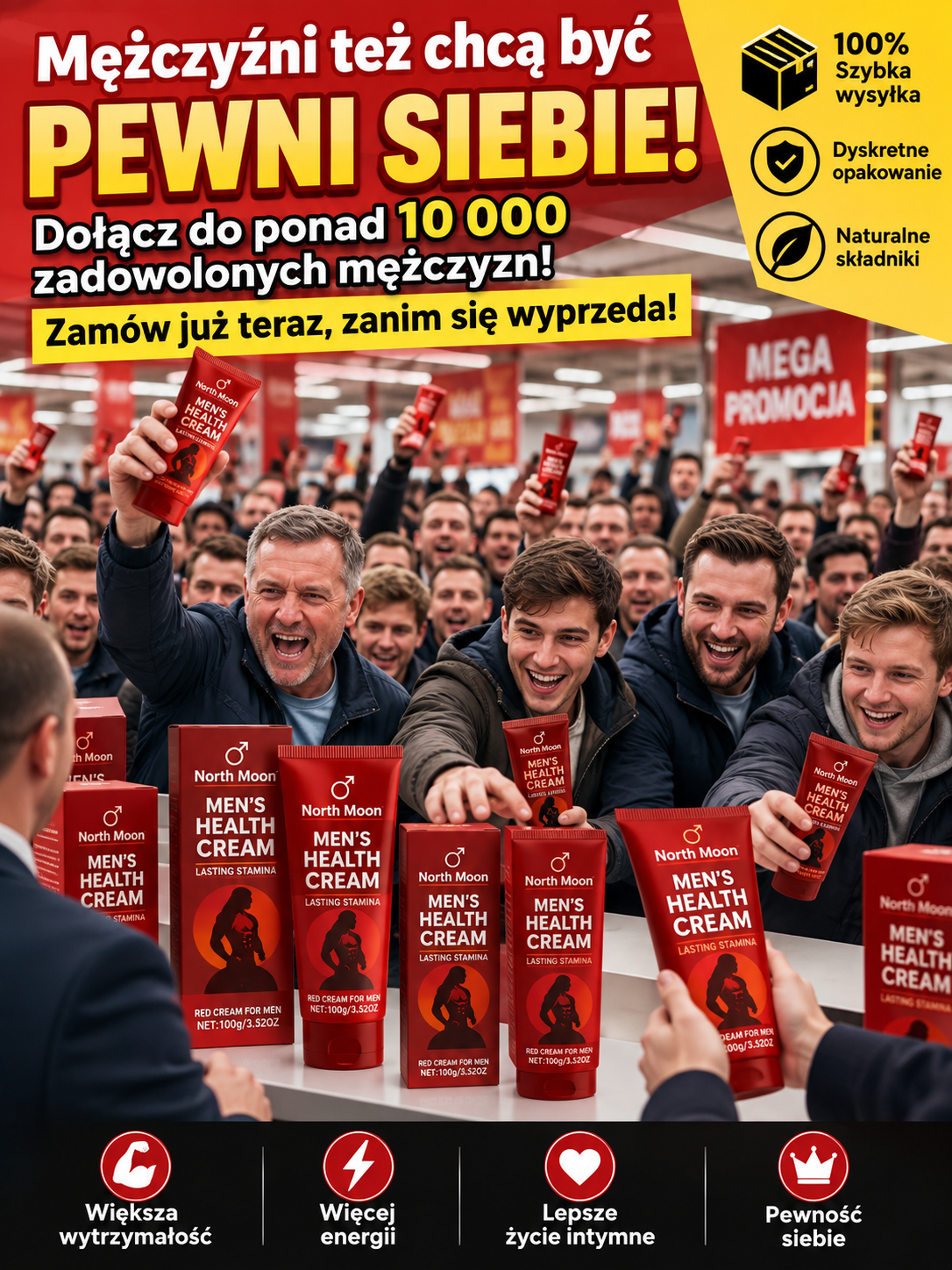 North Moon Men’s Health Cream – Krem do Masażu dla Mężczyzn 100 g