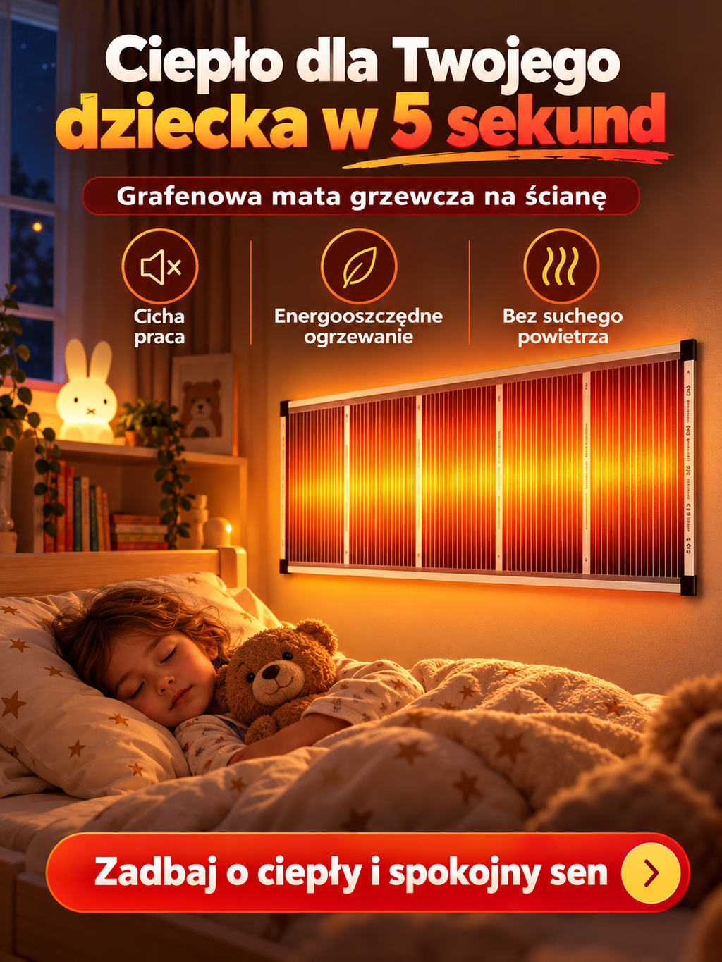 Grafenowa Mata Grzewcza na Ścianę – Ciche i Energooszczędne Ogrzewanie Domu