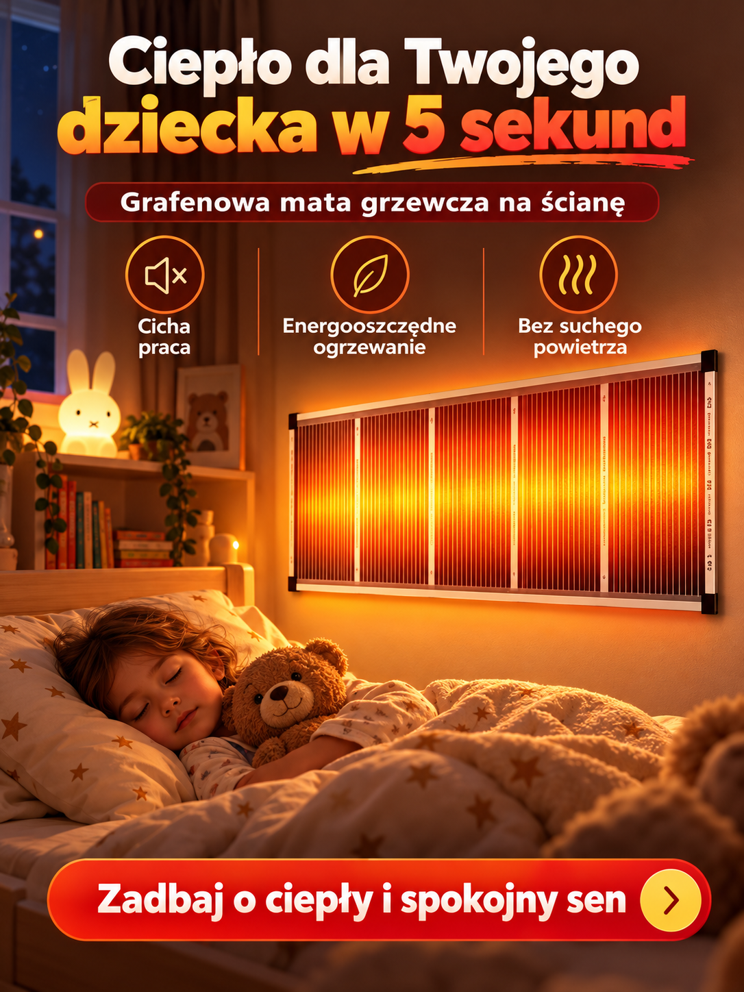 Grafenowa Mata Grzewcza na Ścianę – Ciche i Energooszczędne Ogrzewanie Domu