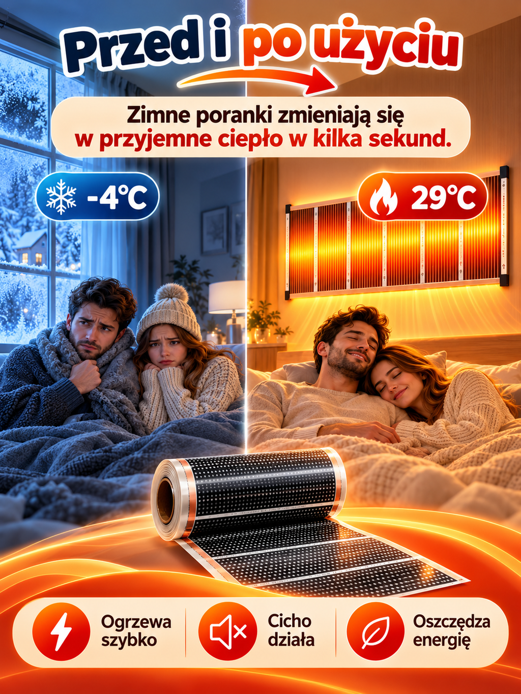 Grafenowa Mata Grzewcza na Ścianę – Ciche i Energooszczędne Ogrzewanie Domu