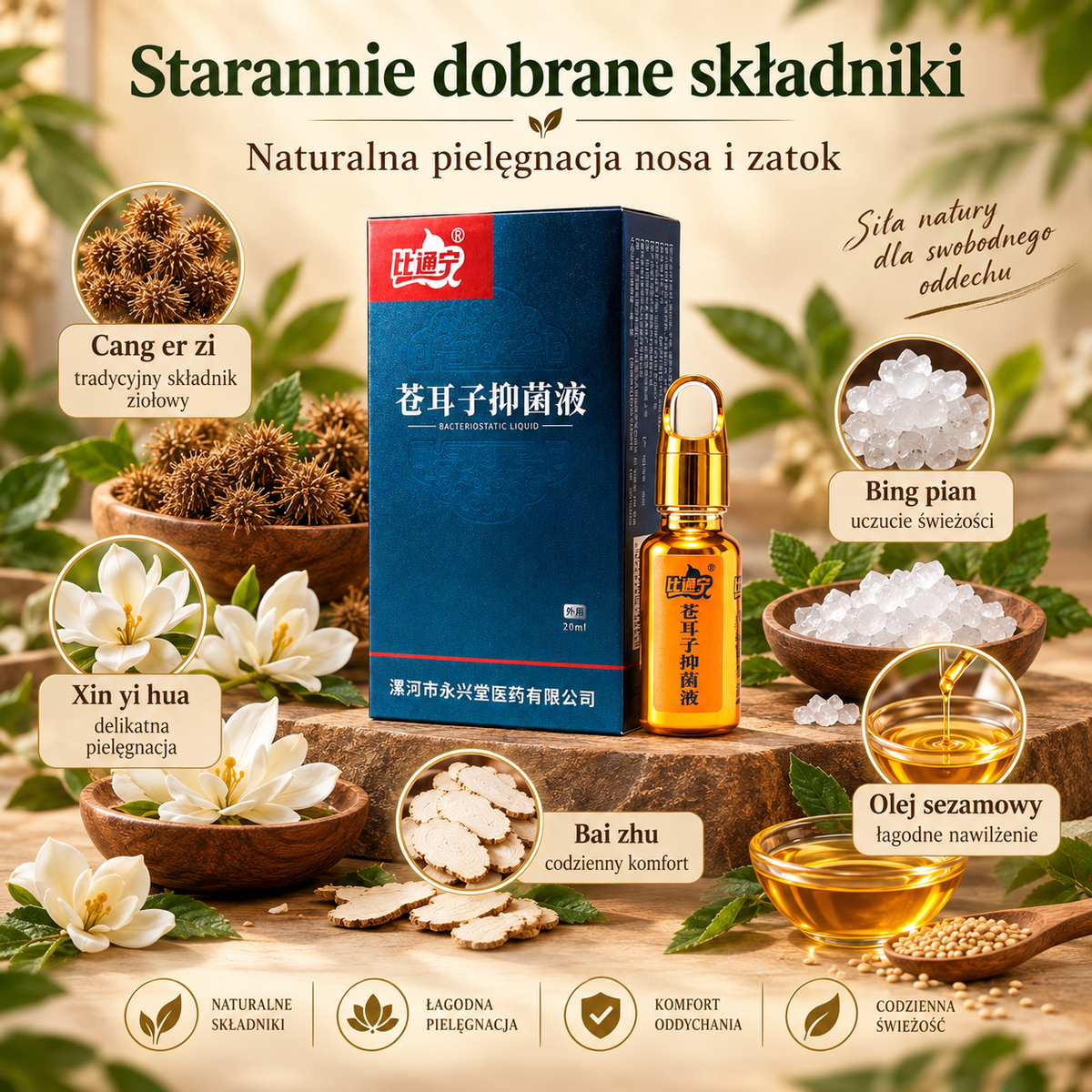Ziołowe Krople do Nosa 20 ml – Codzienna Pielęgnacja Nosa i Zatok