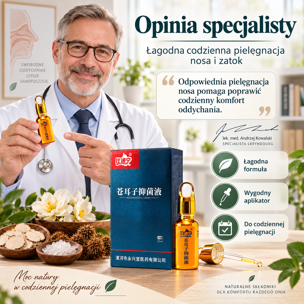 Ziołowe Krople do Nosa 20 ml – Codzienna Pielęgnacja Nosa i Zatok