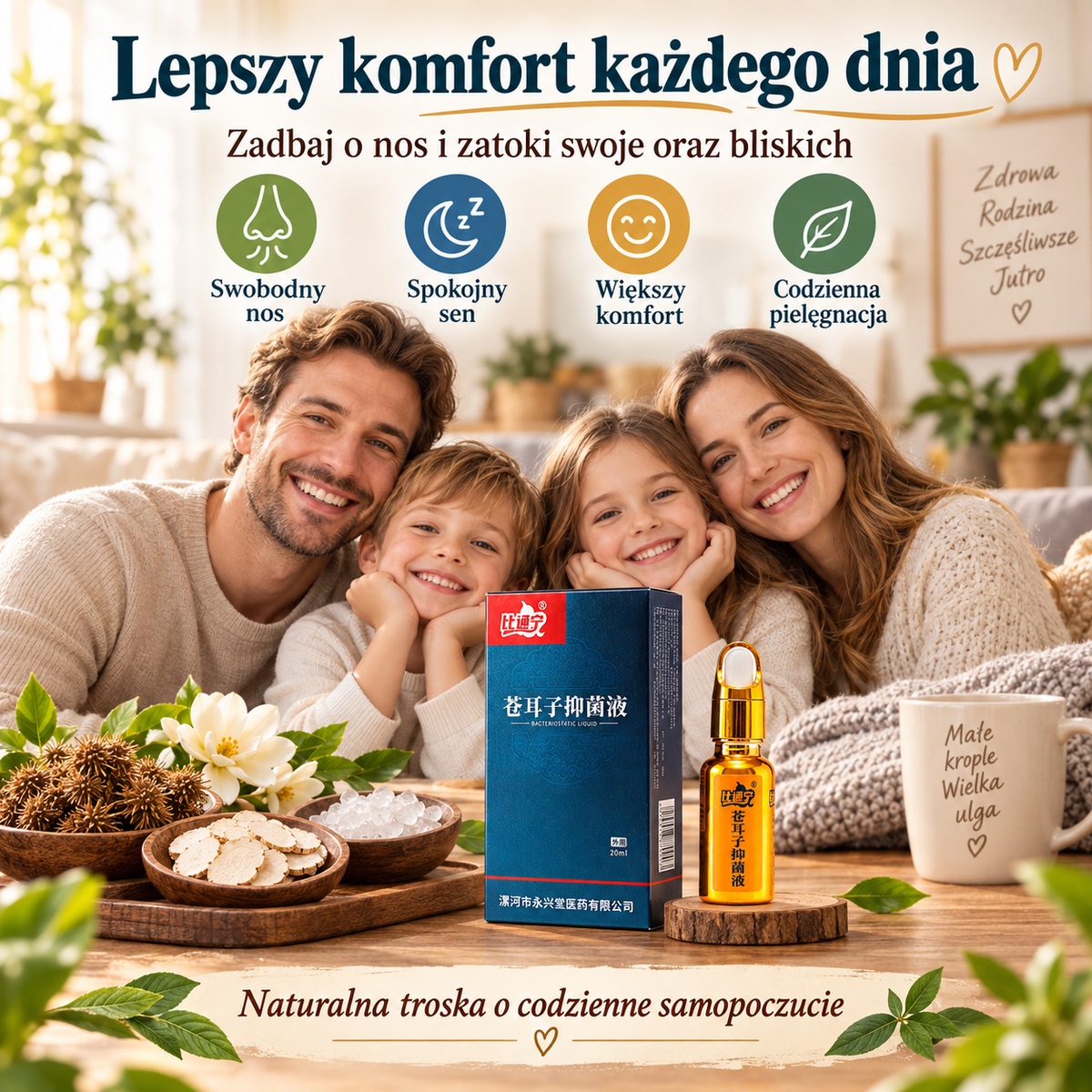 Ziołowe Krople do Nosa 20 ml – Codzienna Pielęgnacja Nosa i Zatok