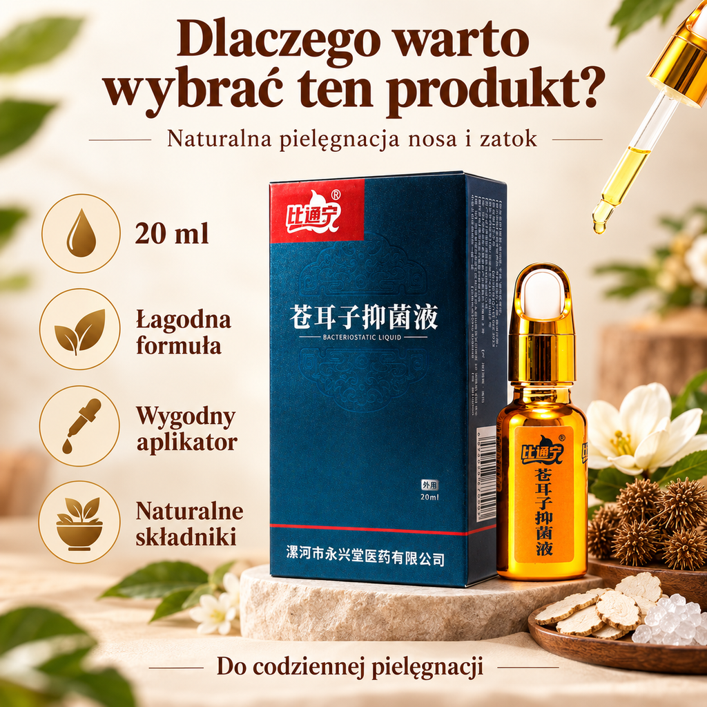 Ziołowe Krople do Nosa 20 ml – Codzienna Pielęgnacja Nosa i Zatok