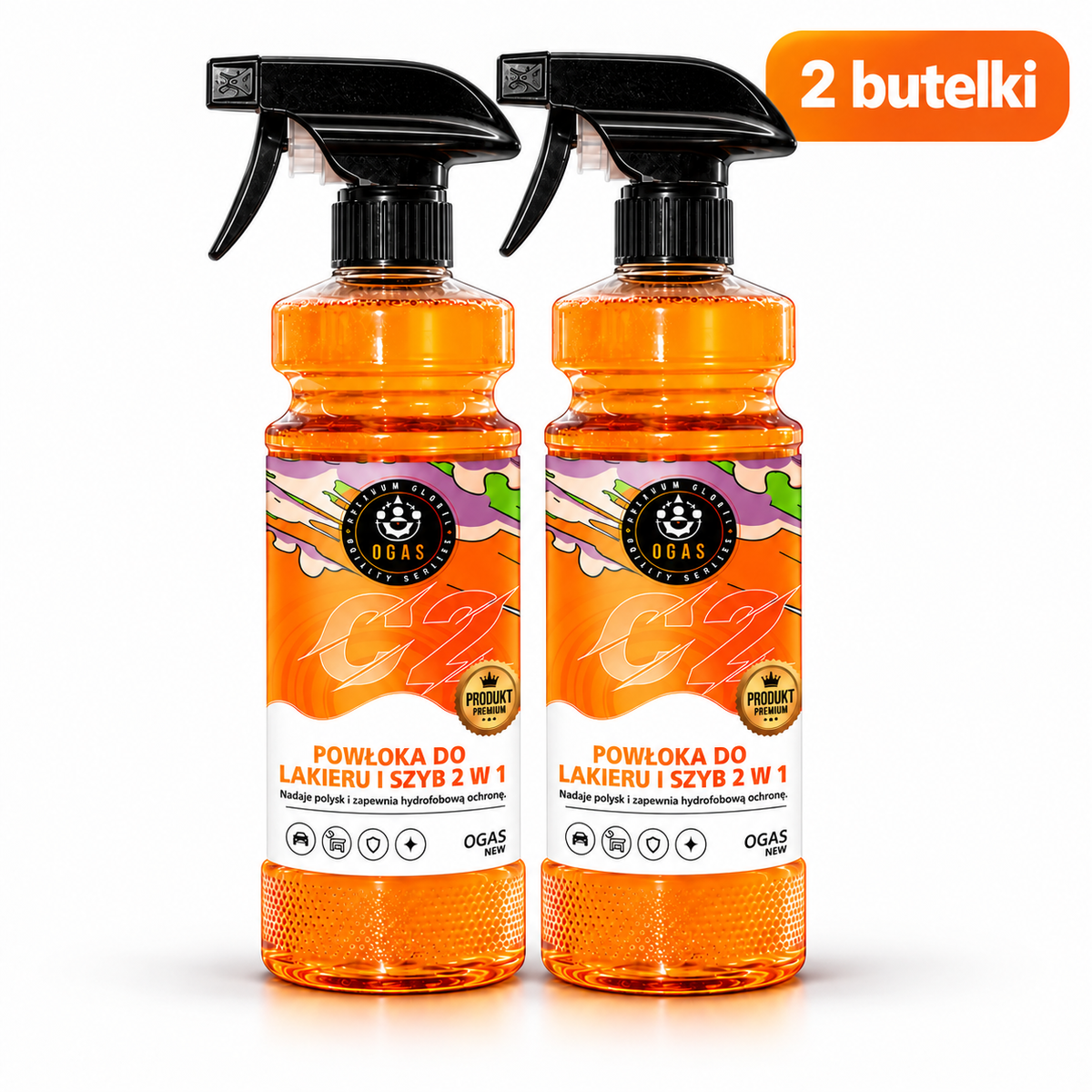 Powłoka Hydrofobowa 2w1 do Lakieru i Szyb Samochodowych 500 ml – Wysoki Połysk