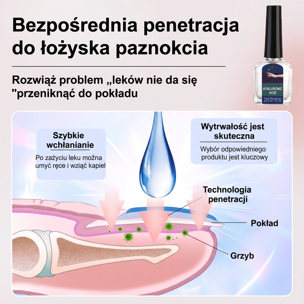 Ziołowe Serum do Regeneracji Paznokci – Skuteczny Preparat na Grzybicę i Odbudowę Płytki (Z Kwasem Hialuronowym)